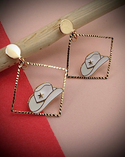 Cowgirl Hat Earrings