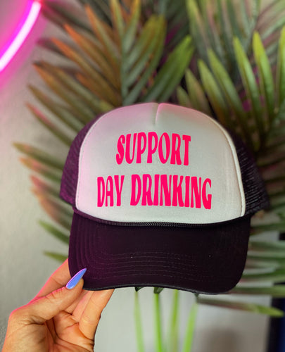 Support Day Drinking -Black/White