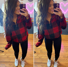 Load image into Gallery viewer, Teddy Plaid Pullover
